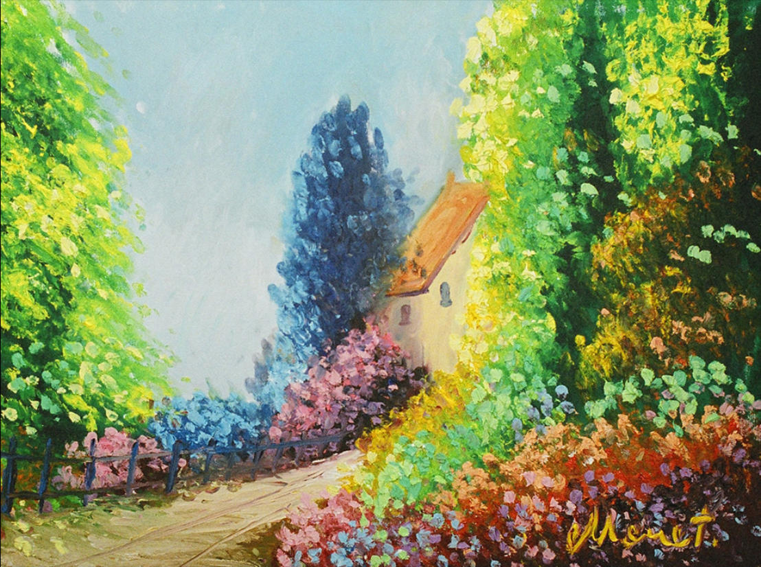 Casa entre flores